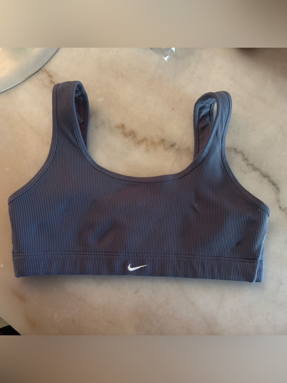 Nike Ribbed Blue Alate All U Sports Bra